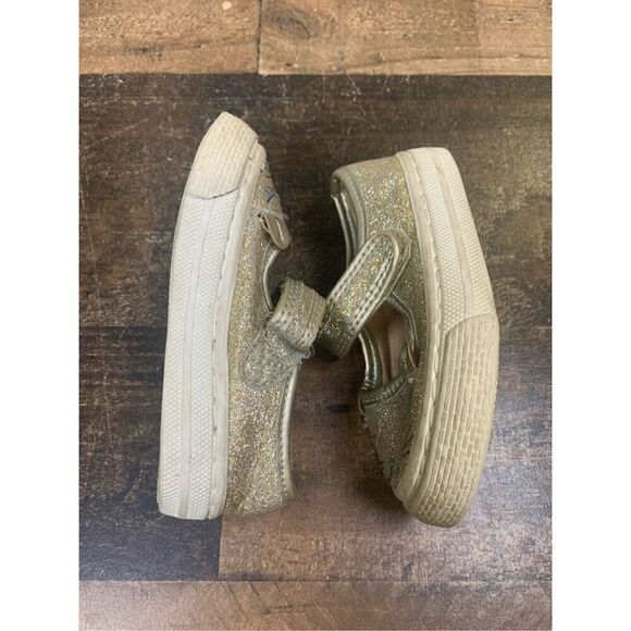 Children’s Place Little Kids 4 Sparkle Glitter Faux Leather Slip On Kitten Shoes - Picture 8 of 11